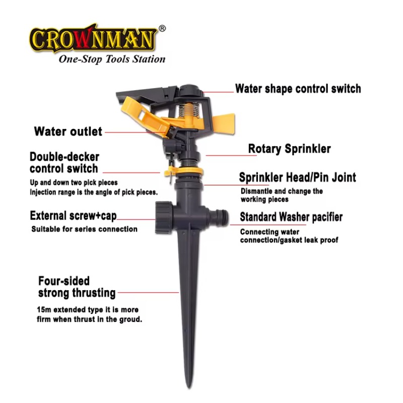 정원용 플라스틱 360도 회전식 홀 스프링클러 관개 시 - Gardening Tools Water 리뷰 및 가격
